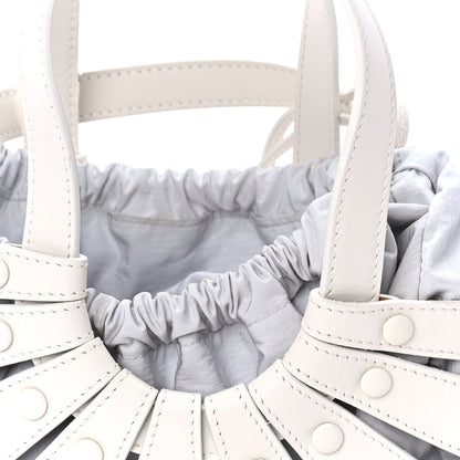 Bottega Veneta French Calfskin Small Shell White Frost 6 of 7