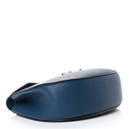 Chloe Grained Lambskin Mini Drew Shoulder Bag Factory Blue 3 of 4
