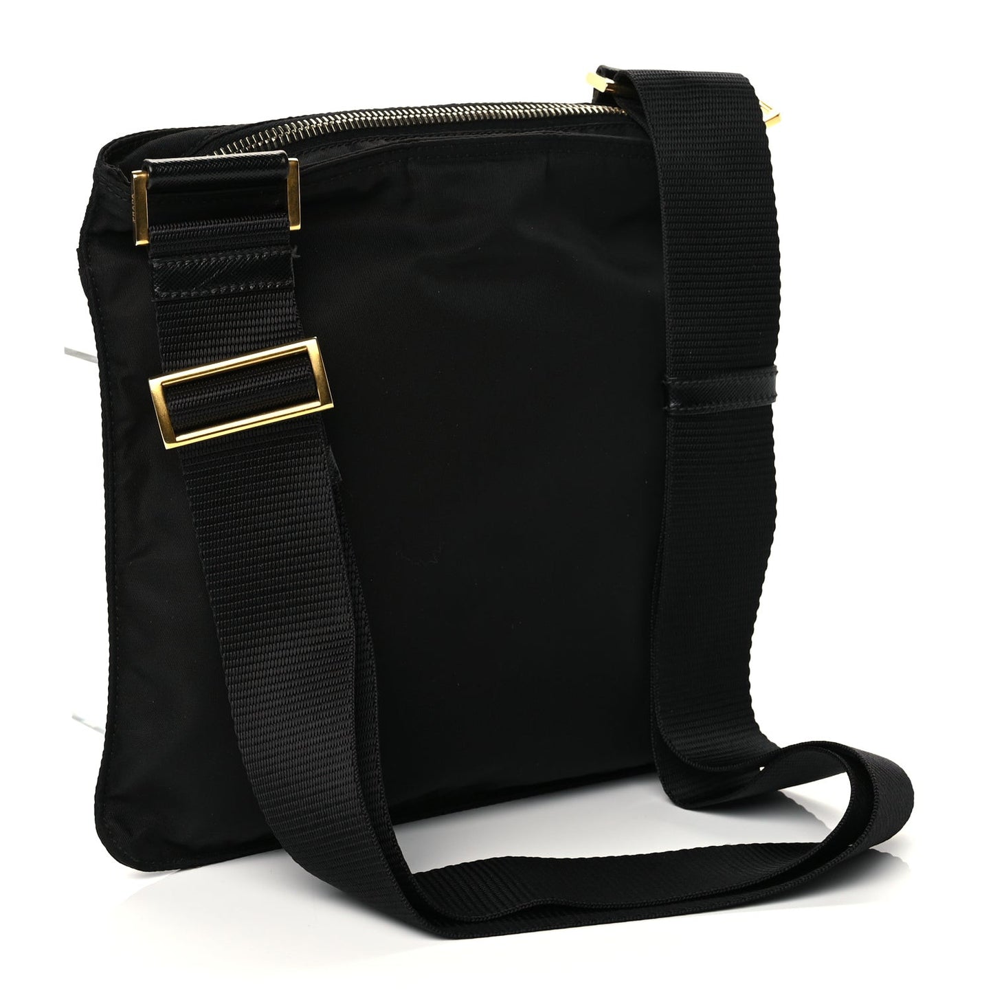 Nylon Vela Flat Messenger Bag Black