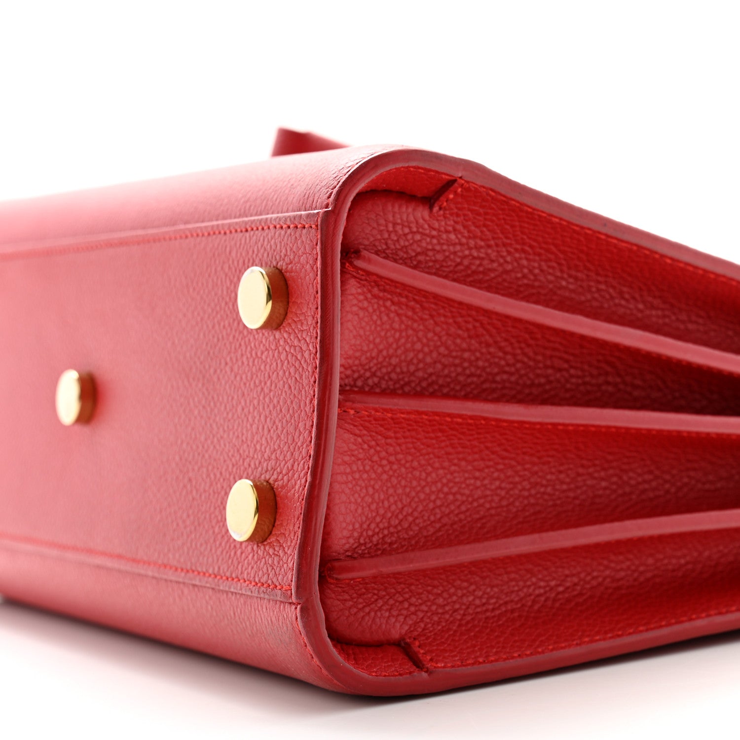 Saint Laurent Grained Calfskin Nano Sac De Jour Lipstick Red 9 of 12