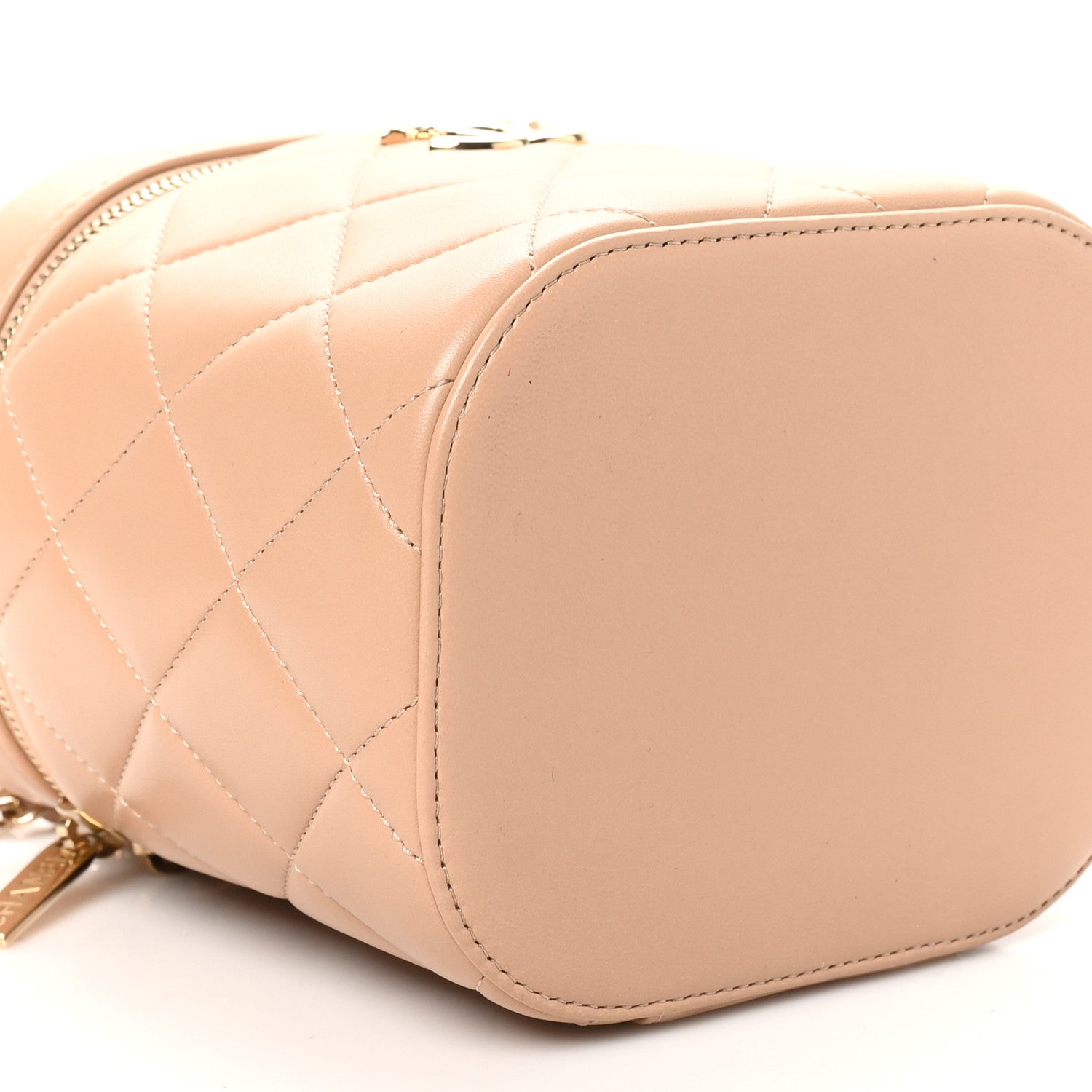 Chanel Lambskin Quilted Trendy Vanity Case Beige 9 of 10