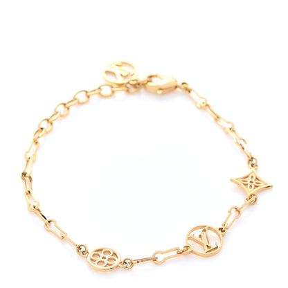 Louis Vuitton Brass Flower Full Bracelet Gold 1 of 5