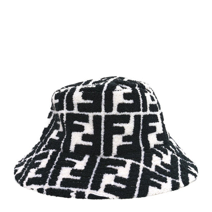 Fendi Terrycloth FF Bucket Hat S White Black 6 of 7