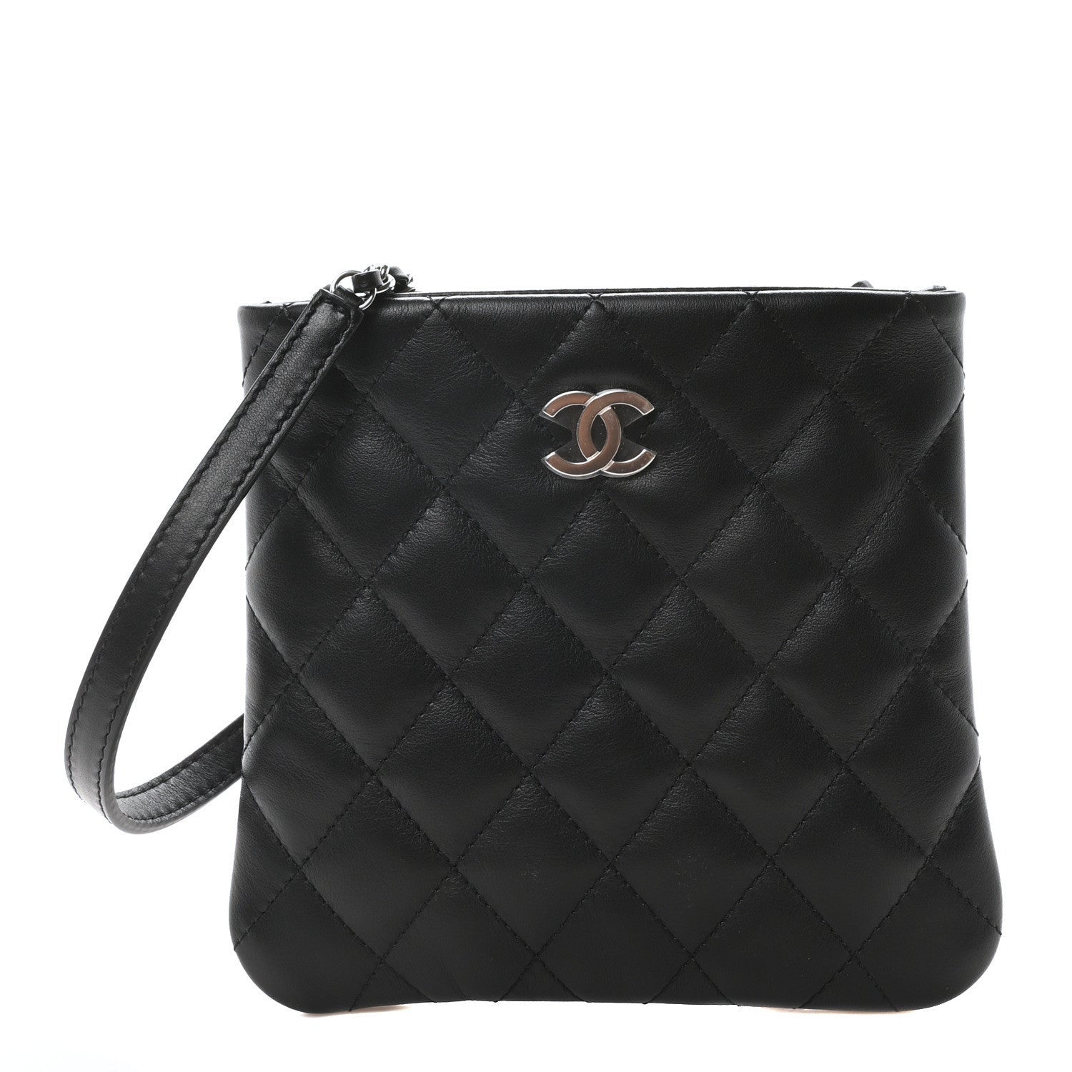 Chanel Lambskin Quilted Crossbody Bag Black 1 of 7