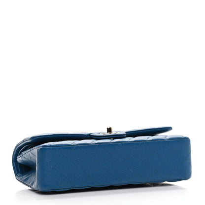 Chanel Caviar Quilted Medium Double Flap Blue 4 of 12