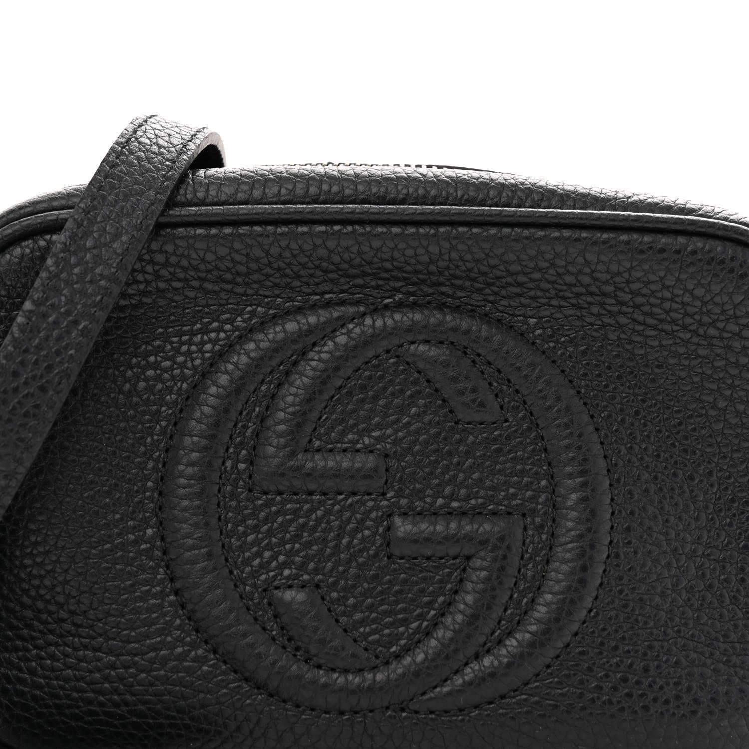 Gucci Pebbled Calfskin Mini Soho Disco Bag Black 8 of 10