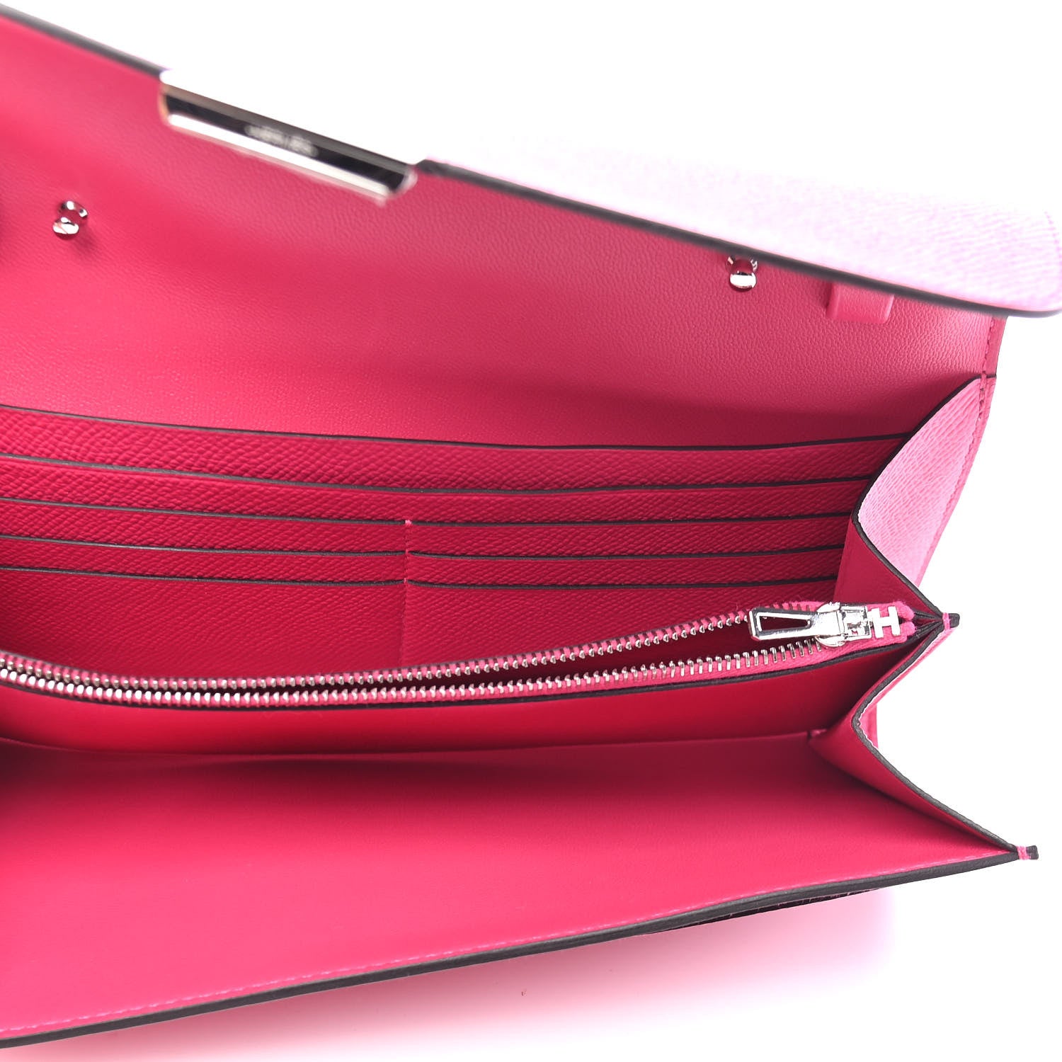 Hermes Epsom Lizard Constance Wallet To Go Rose Mexico 5 of 8
