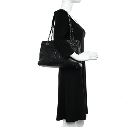Chanel Caviar Quilted CC Timeless Soft Tote Black 2 of 12