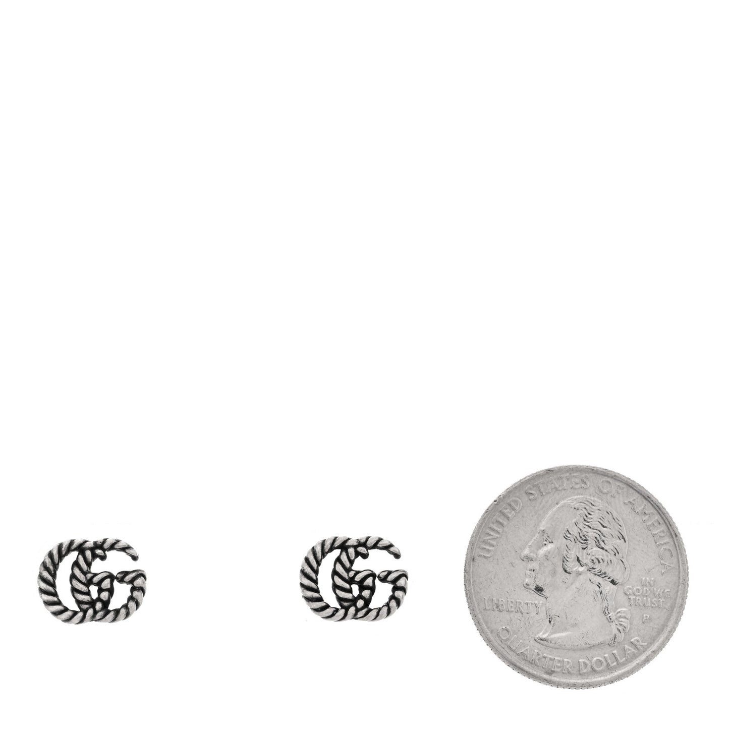 Sterling Silver Torchon Double G Earrings