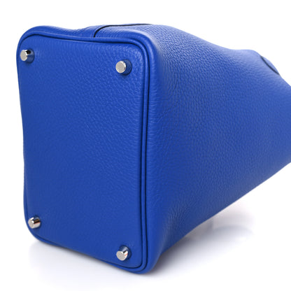 Hermes Taurillon Clemence Picotin Lock 18 PM Bleu France 9 of 10