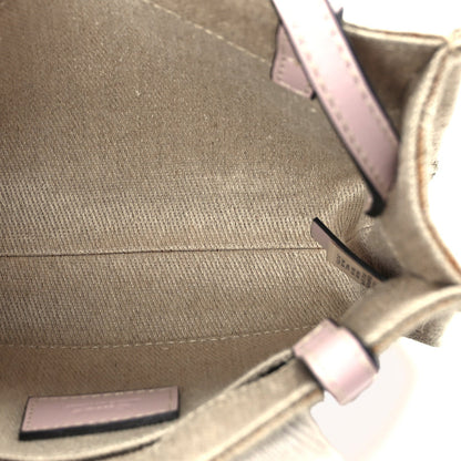 Chloe Cotton Calfskin Mini Woody Ribbon Tote  White Pink 5 of 9