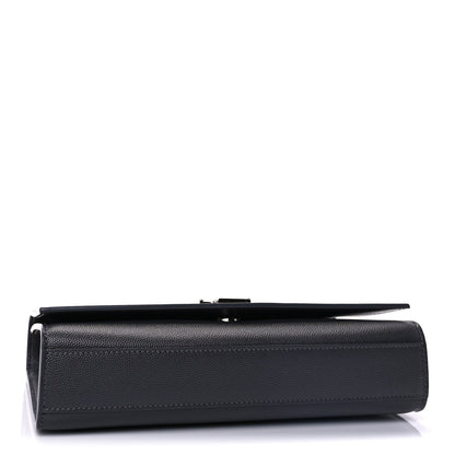 Saint Laurent Grain De Poudre Medium Classic Monogram Kate Satchel Fog 3 of 9
