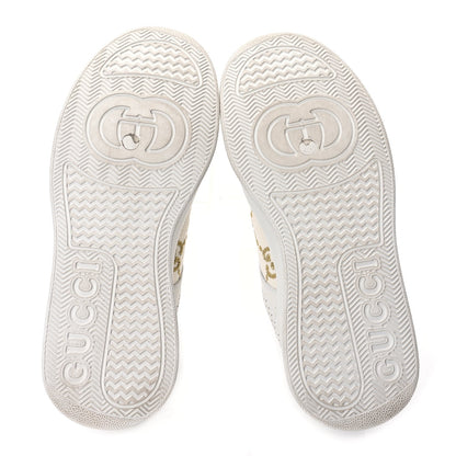 Gucci Dali Soft Calfskin GG Tennis Embossed Perforated Womens Platform 55mm Sneakers White Gold 7 of 10