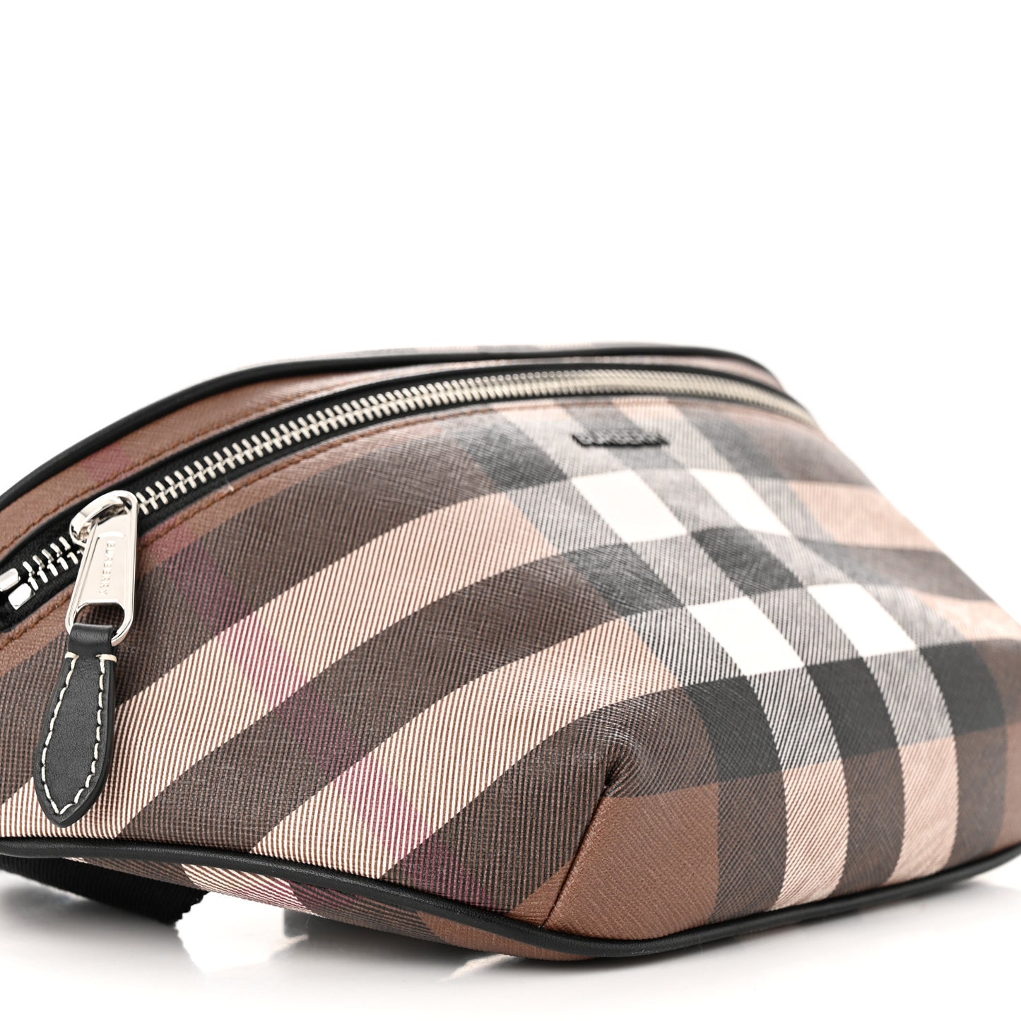 E-canvas Check Cason Bum Bag Dark Birch Brown