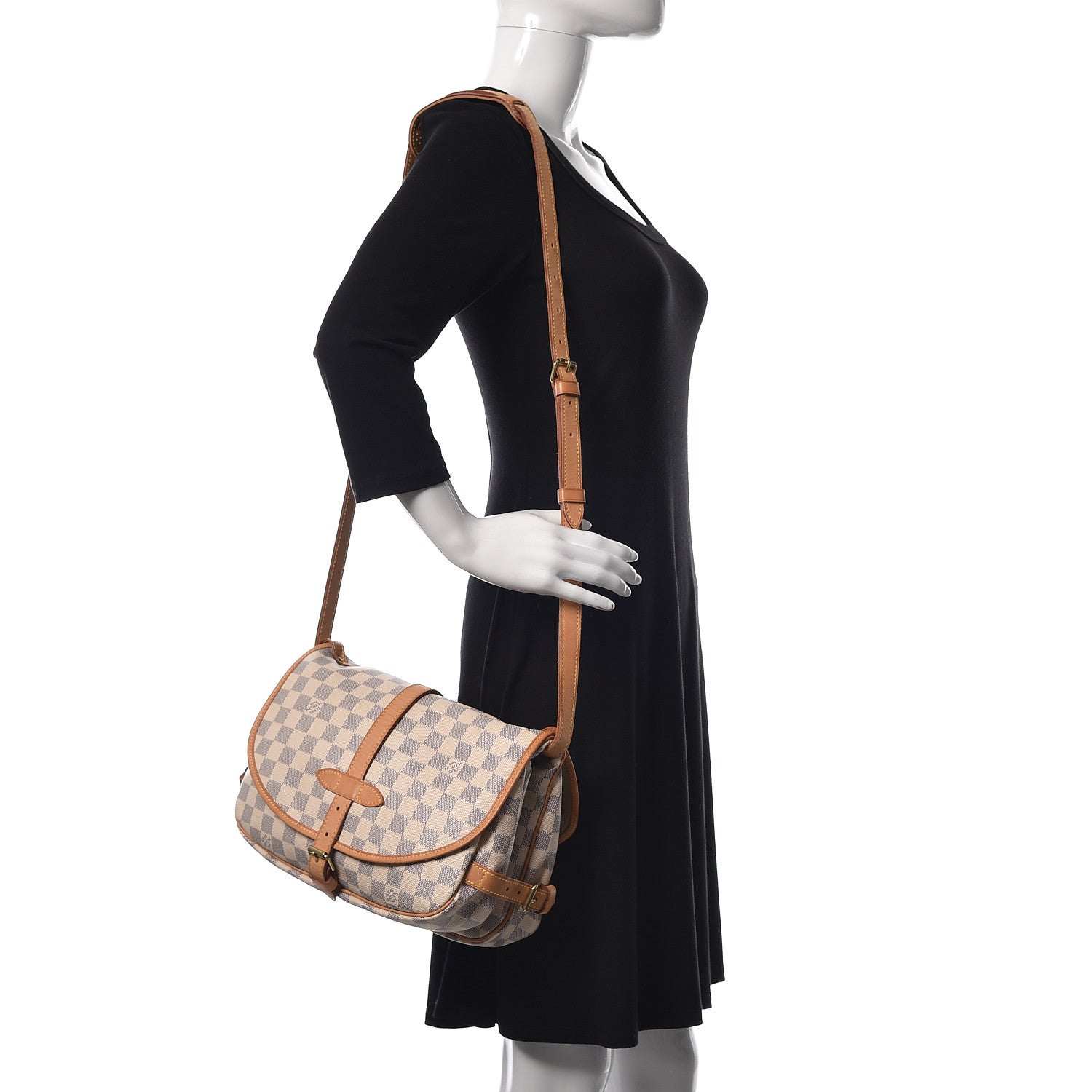 Louis Vuitton Damier Azur Saumur MM 2 of 10