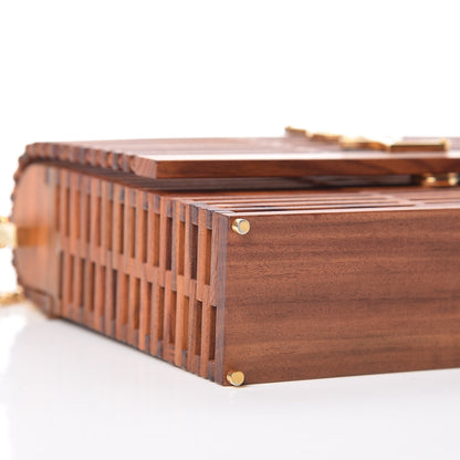 Saint Laurent Wood Small Monogram Kate Box Bag Brown 5 of 15