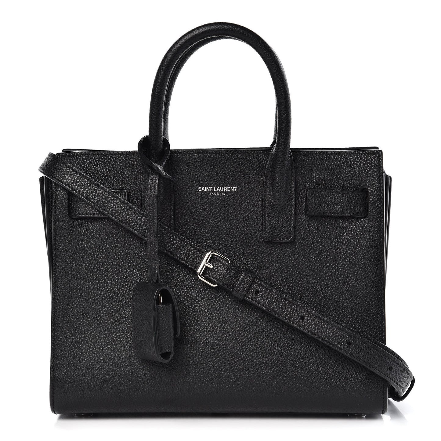 Grained Calfskin Nano Sac De Jour Black