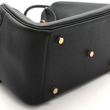 Hermes Taurillon Clemence Lindy 26 Black 7 of 11