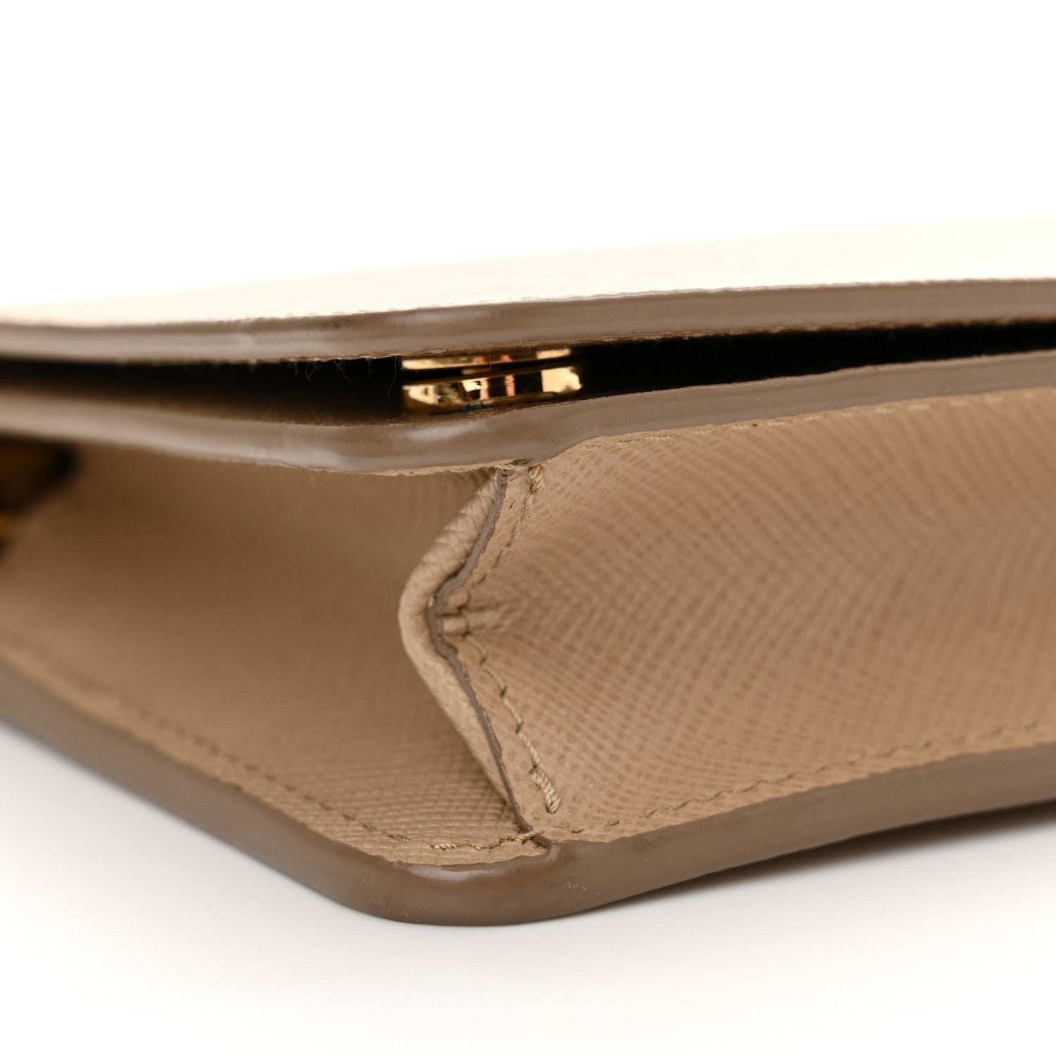 Prada Saffiano Lux Chain Wallet Cipria 8 of 10