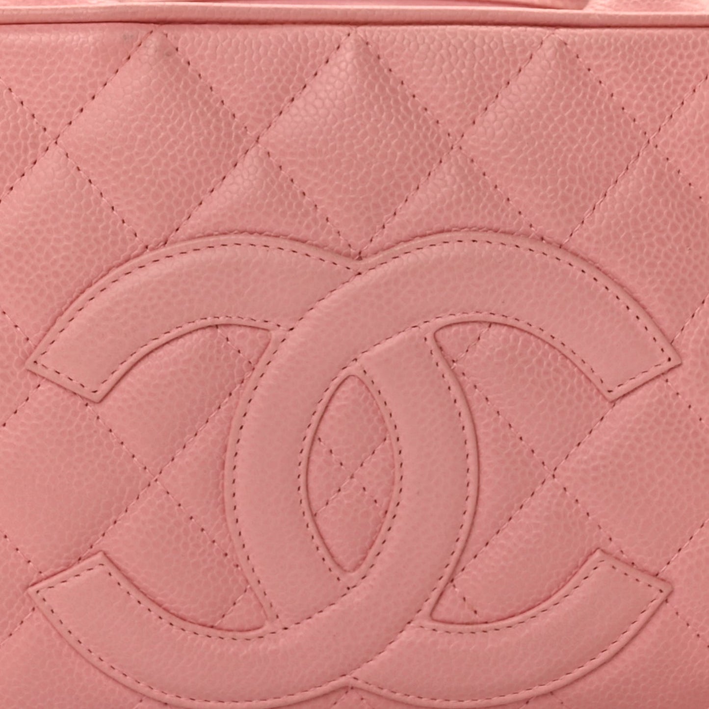 Caviar Quilted Small Bowler Pink