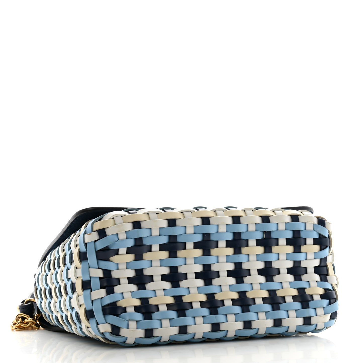 Epi Guinguette Twist Shoulder Bag MM Indigo Blue