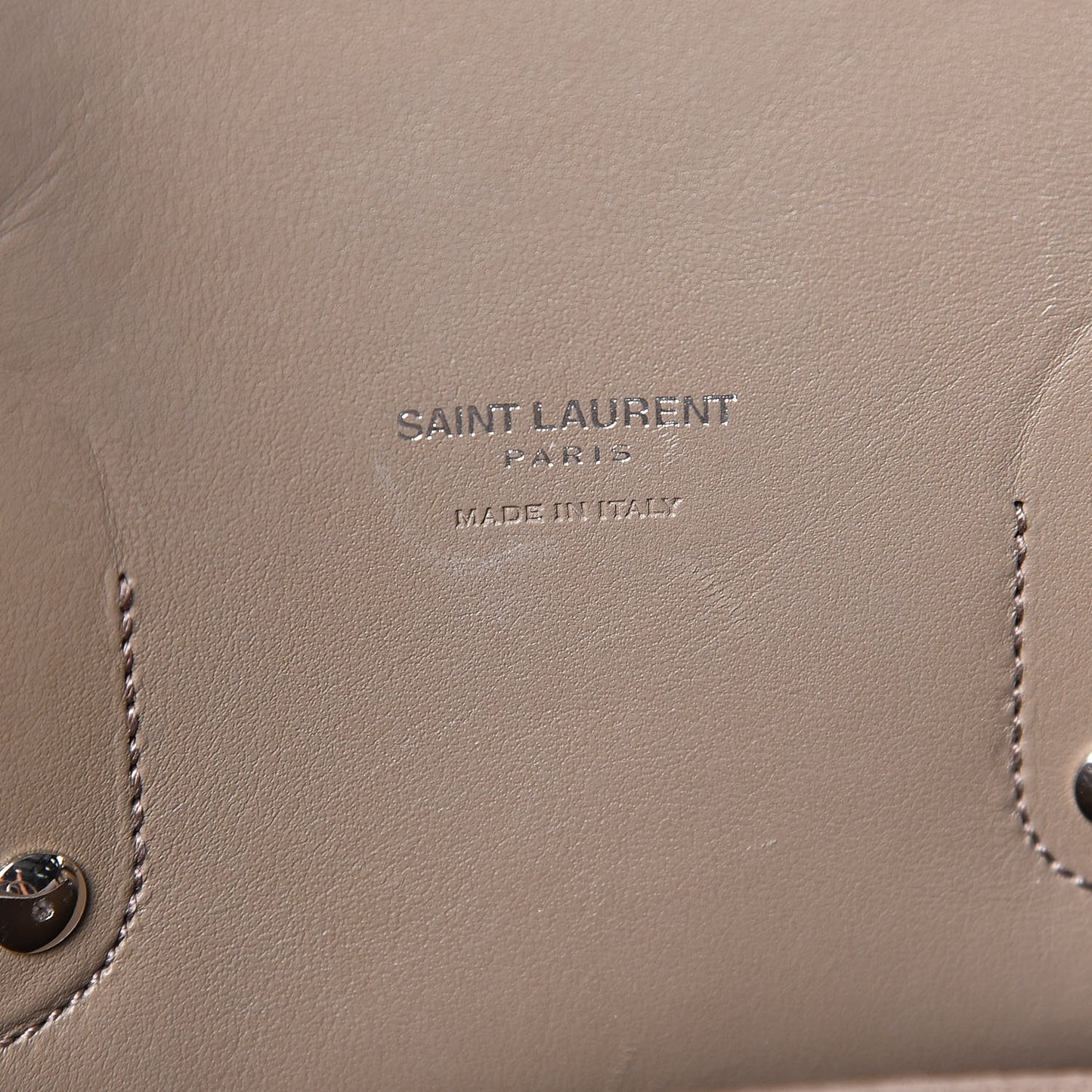 Grained Calfskin Topstitch Small Classic Sac De Jour Taupe