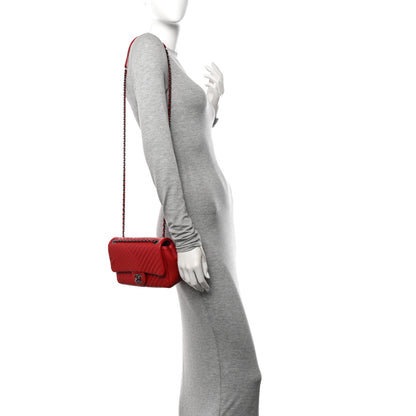 Chanel Lambskin Small CC Crossing Flap Red 2 of 12