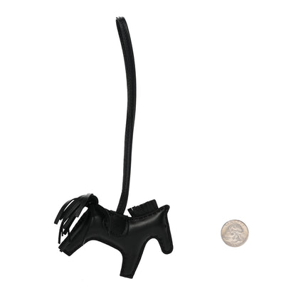 Hermes Milo Lambskin Grigri Rodeo Horse Bag Charm PM So Black 2 of 4