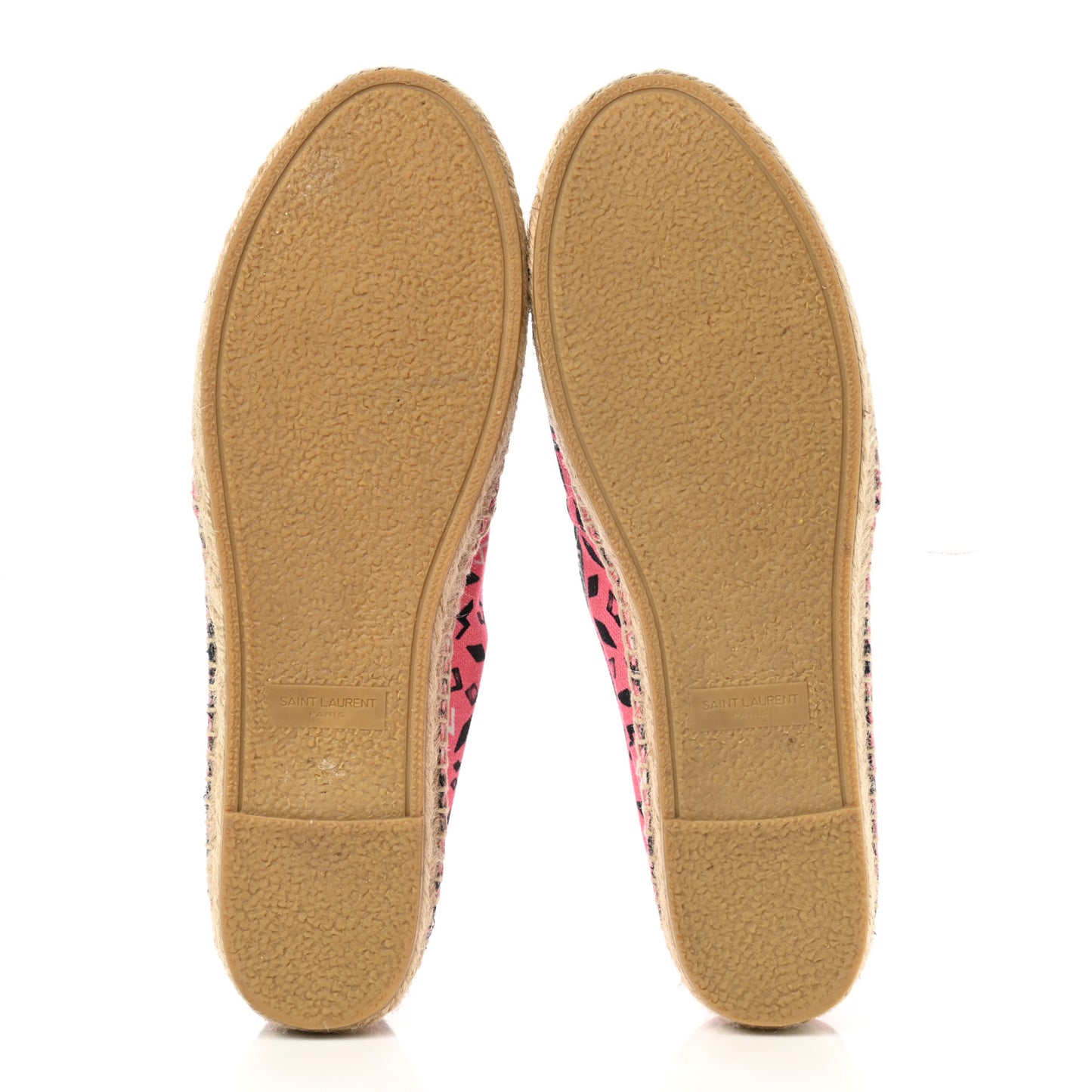 Canvas Radio Print Espadrilles 39 Pink Black
