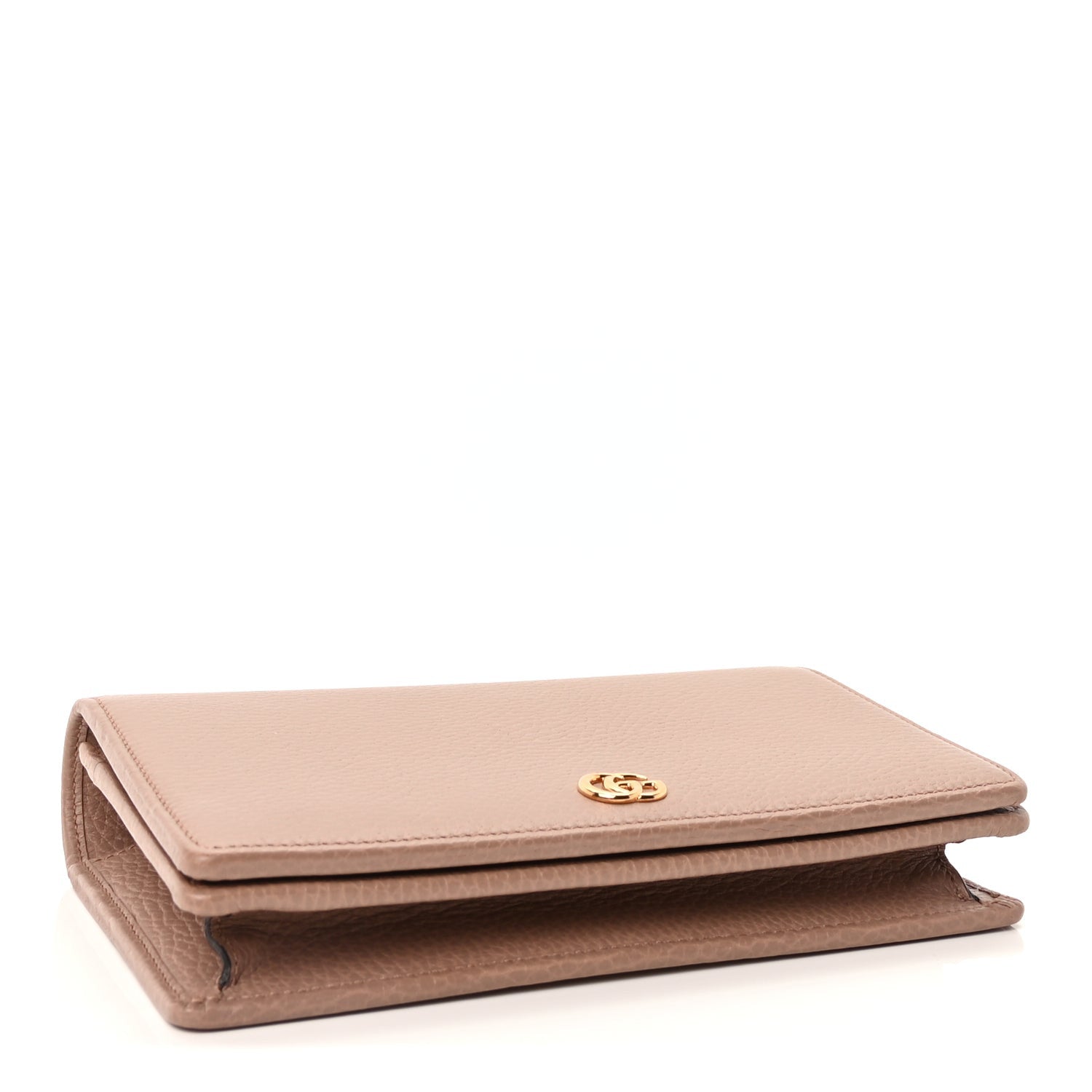 Gucci Calfskin Mini GG Marmont Chain Wallet  Porcelain Rose 3 of 8