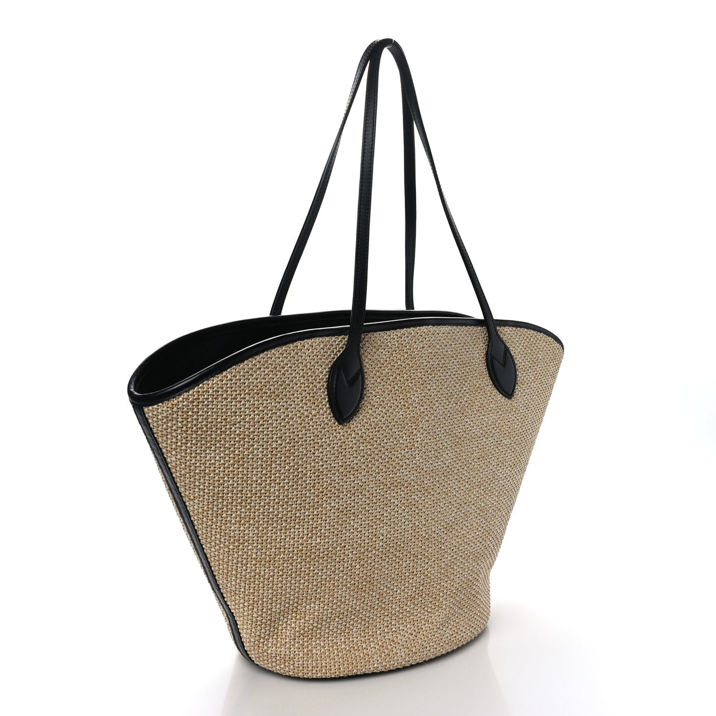 Raffia Saint Jacques Tote Black