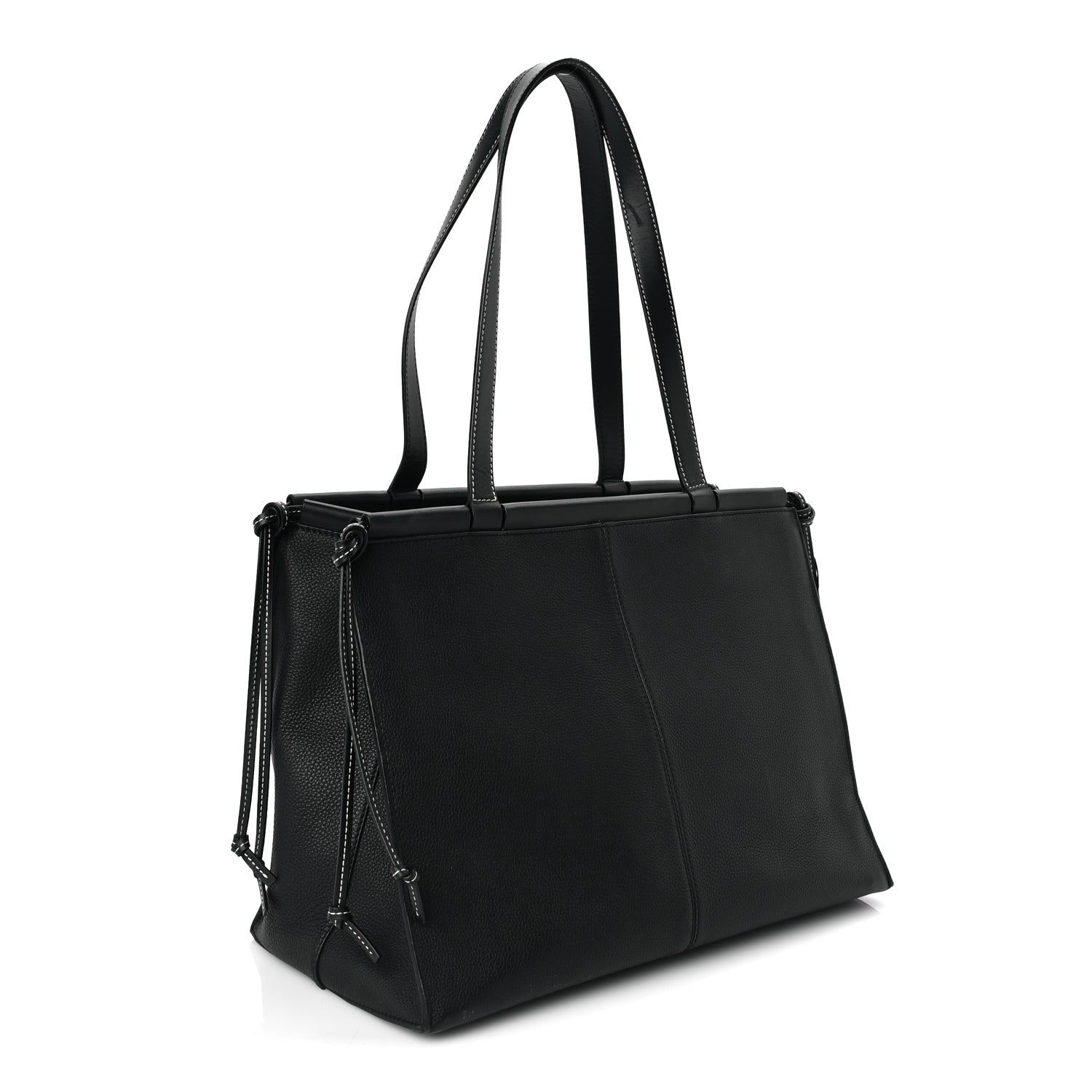 Loewe Grained Calfskin Small Cushion Tote Black 2 of 7