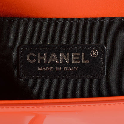 Chanel Patent Quilted Small Boy Flap Plexiglass Orange 6 of 8