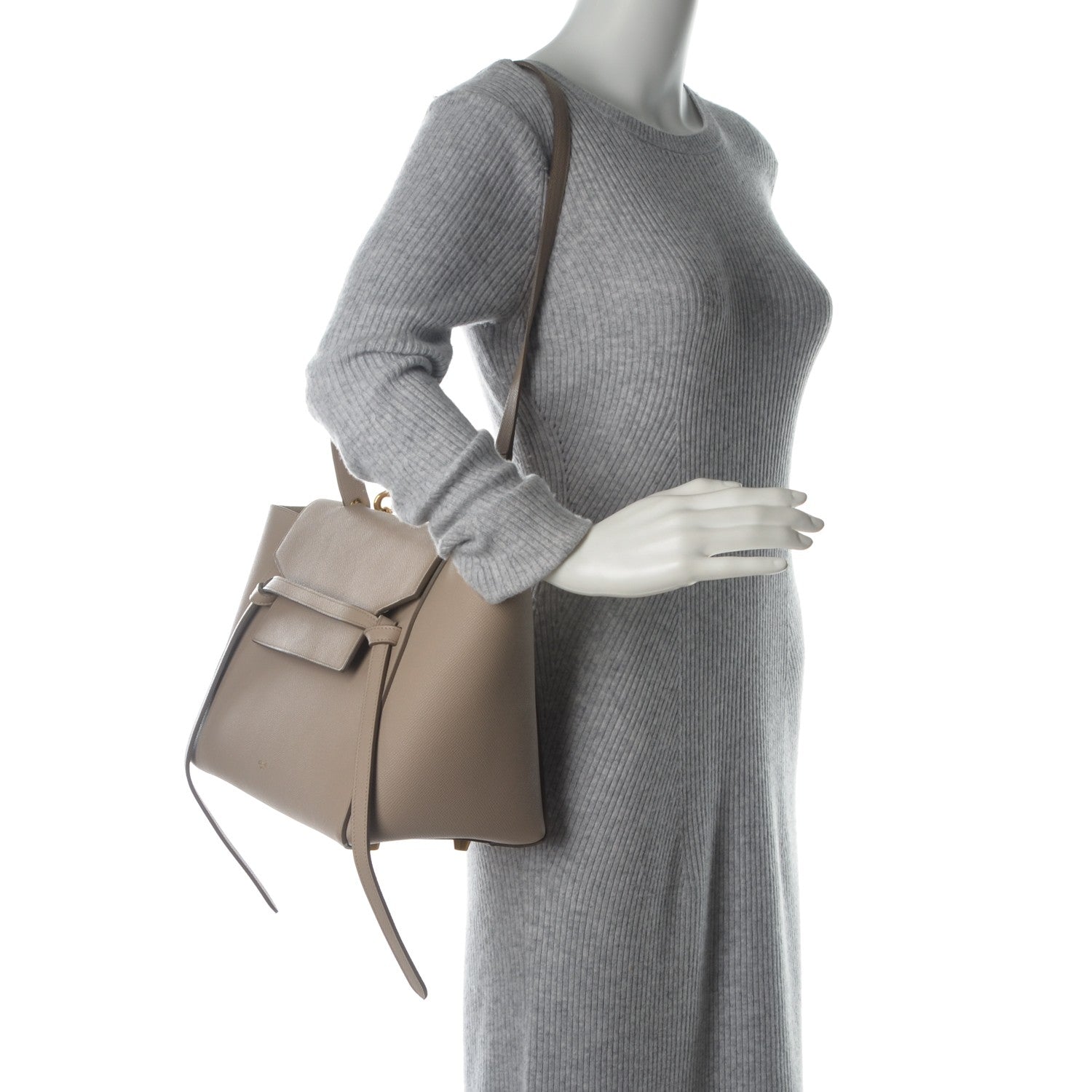 Celine Grained Calfskin Mini Belt Bag Light Taupe 2 of 8