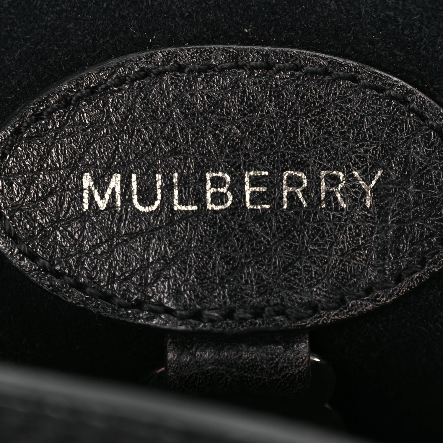 Mulberry Small Classic Grain Calfskin Medium Lily Black 5 of 8
