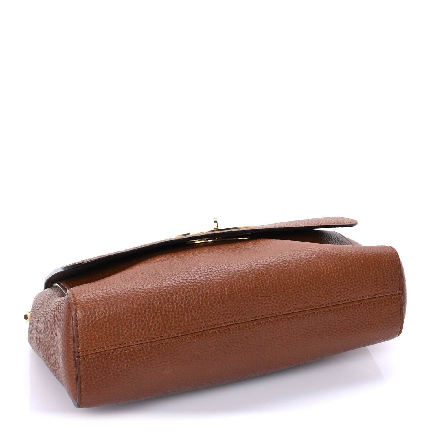 Mulberry Small Classic Grain Calfskin Medium Lily Flap  Oak 3 of 7