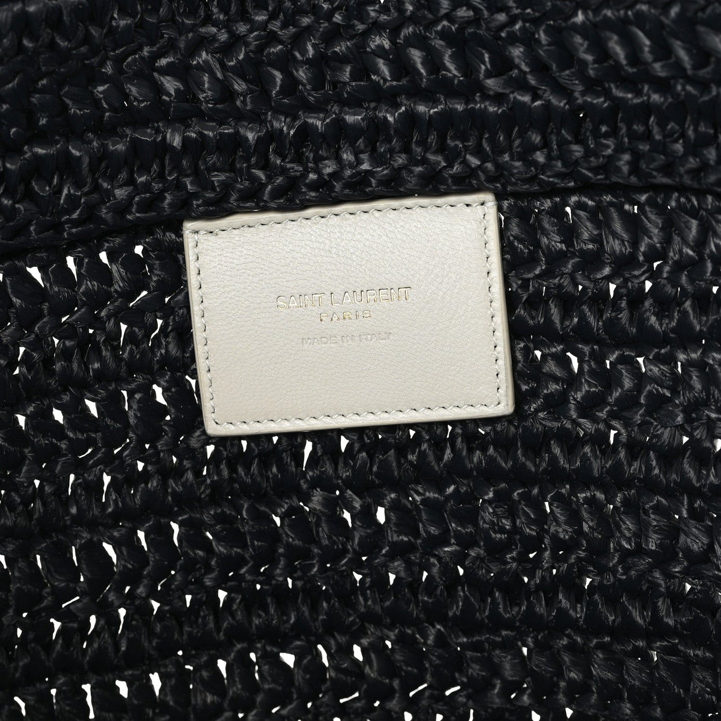 Raffia Rive Gauche Tote Black