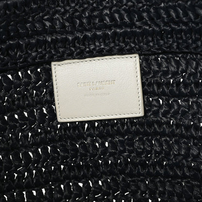 Saint Laurent Raffia Rive Gauche Tote Black 6 of 7
