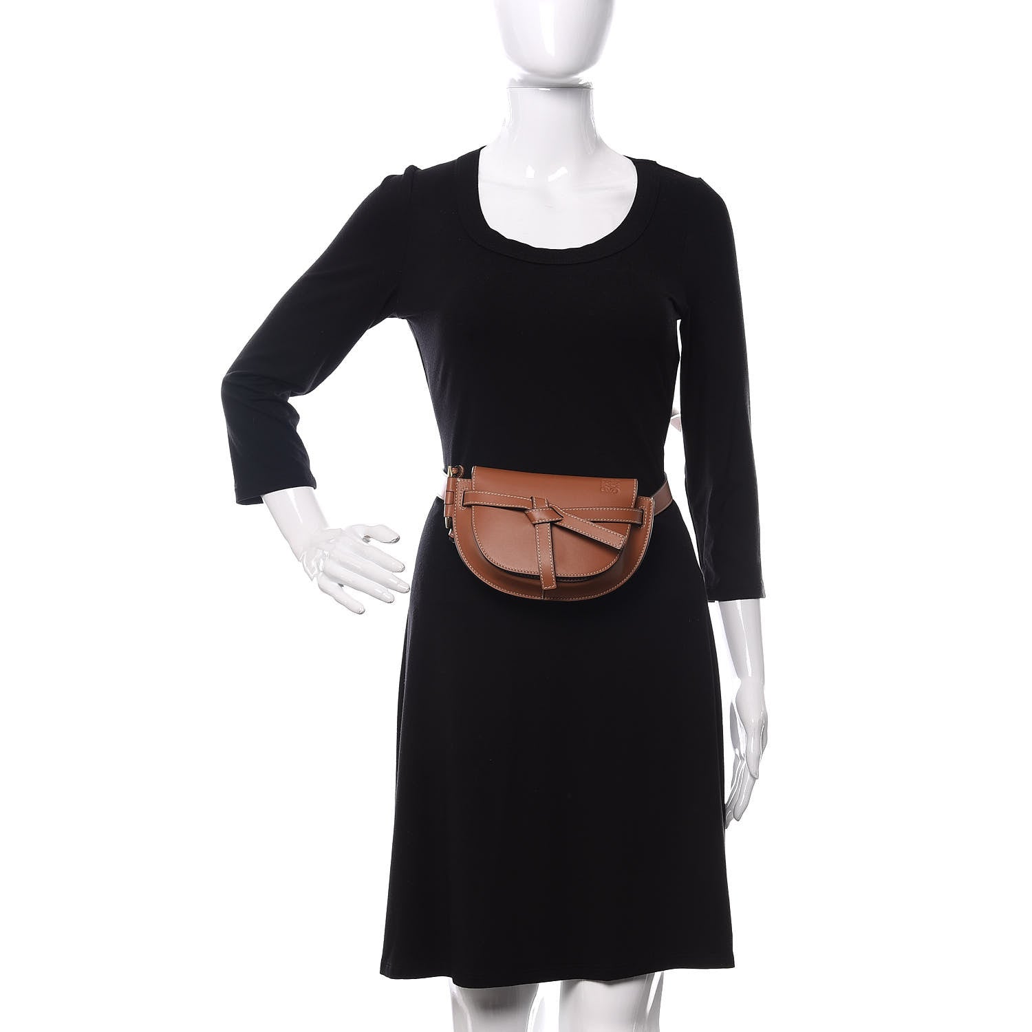 Loewe Calfskin Mini Gate Belt Bag Tan 2 of 10