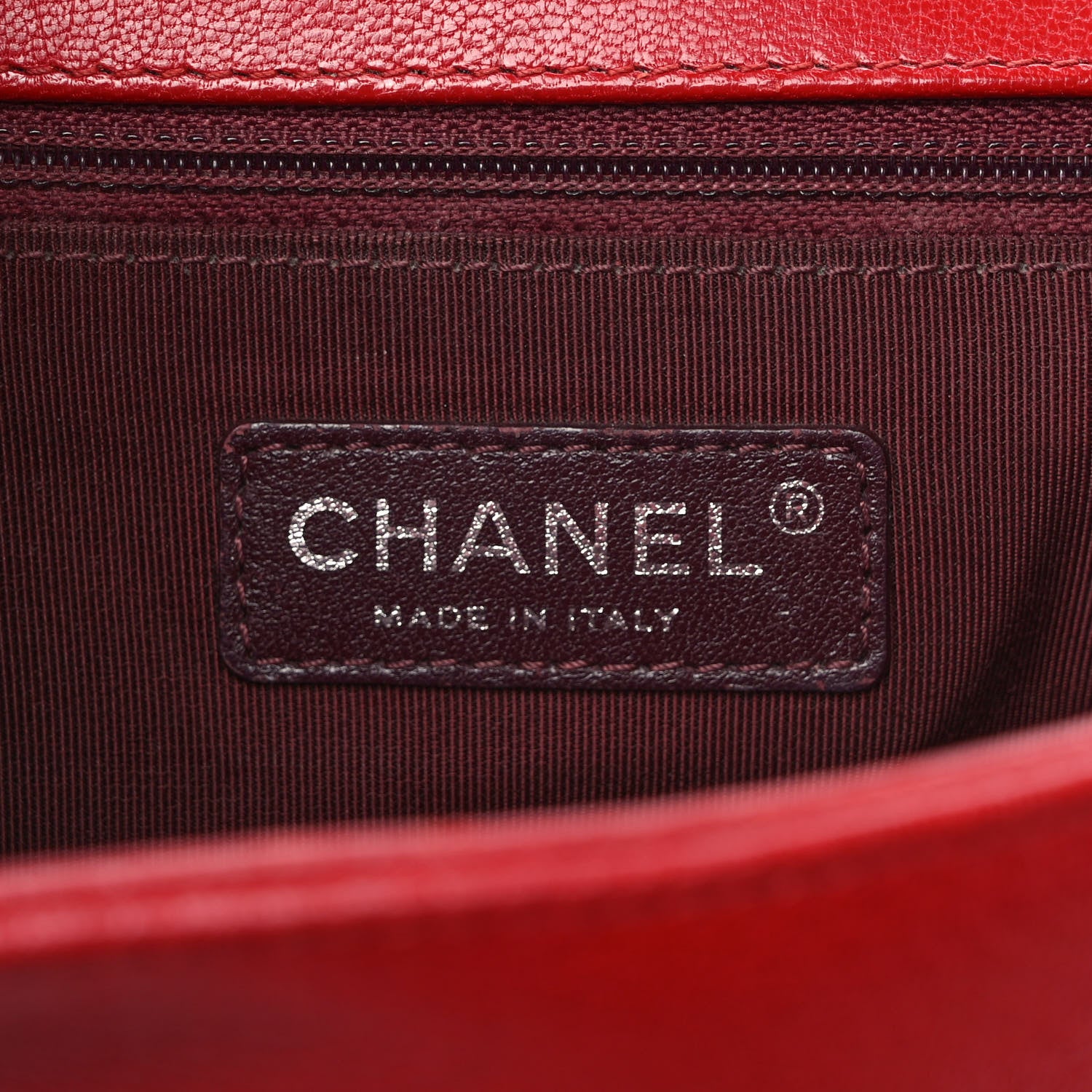 Chanel Patent Goatskin Quilted New Medium Boy Flap Red 6 of 10