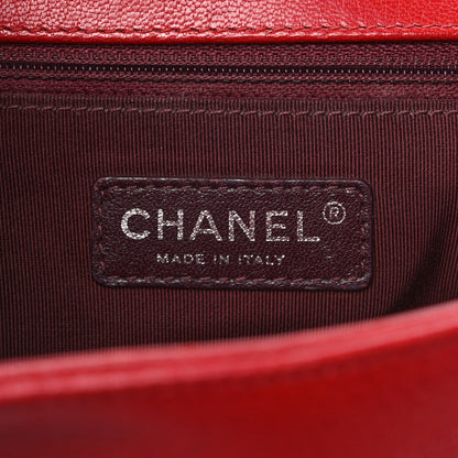 Chanel Patent Goatskin Quilted New Medium Boy Flap Red 6 of 10