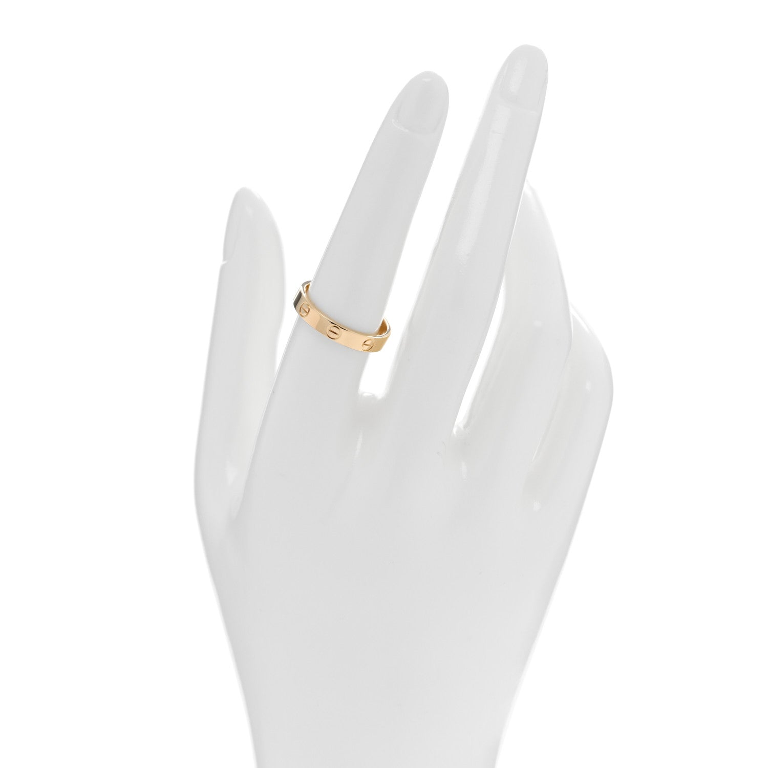 Cartier 18K Yellow Gold 3.5mm LOVE Wedding Band Ring 56 7.75 2 of 4