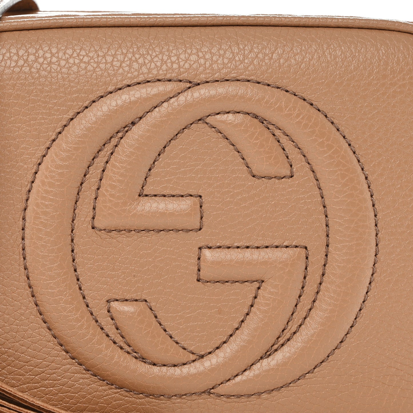 Pebbled Calfskin Small Soho Disco Bag Camelia