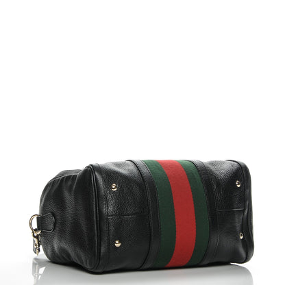 Gucci Calfskin Vintage Web Medium Boston Black 4 of 8