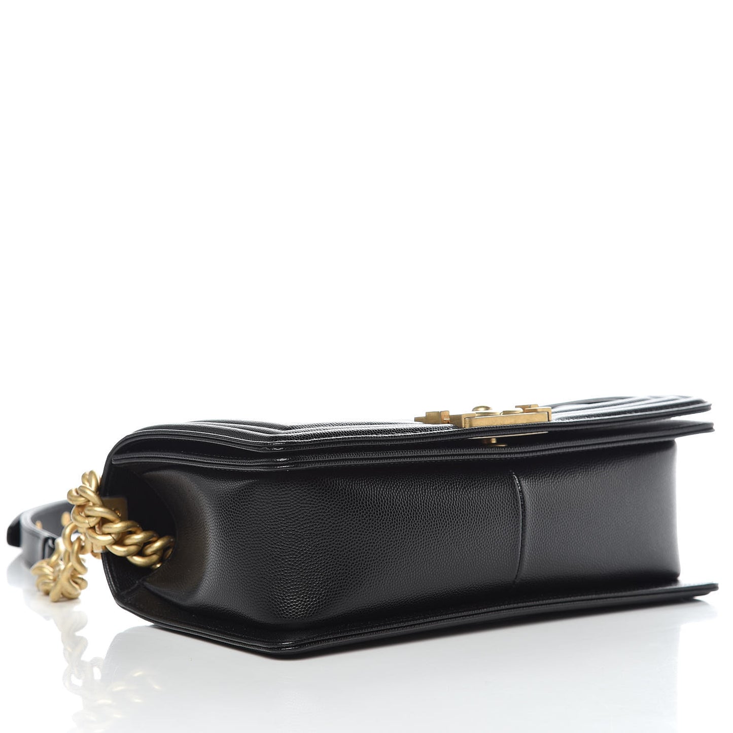 Caviar Quilted Medium Boy Flap Black