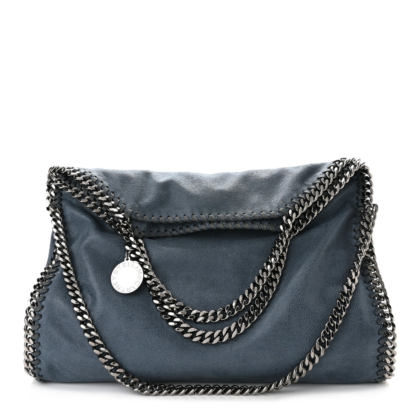 Shaggy Deer Falabella Fold Over Tote Light Blue