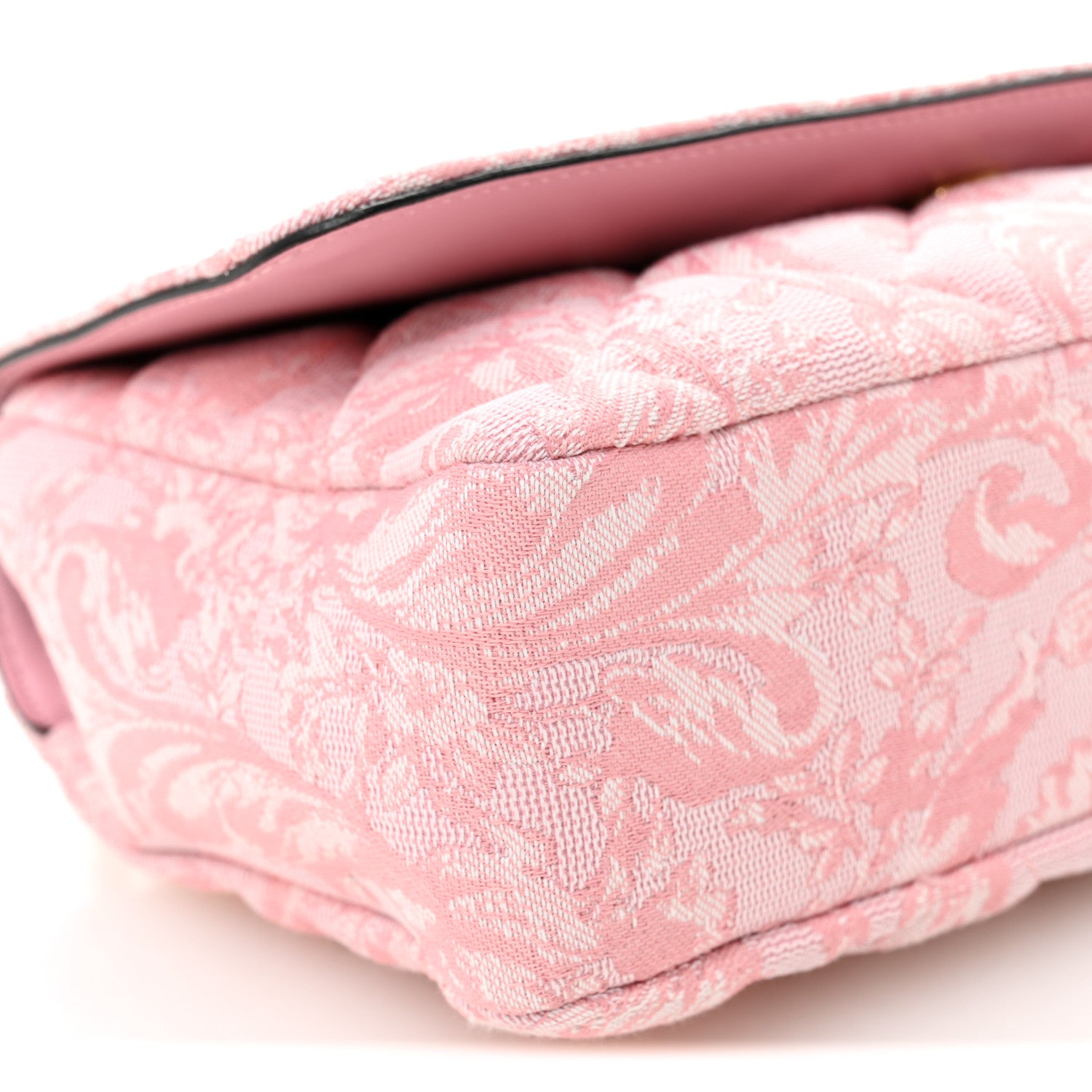 Versace Baroque Jacquard Quilted Medium Medusa Shoulder Bag Baby Pink 8 of 9