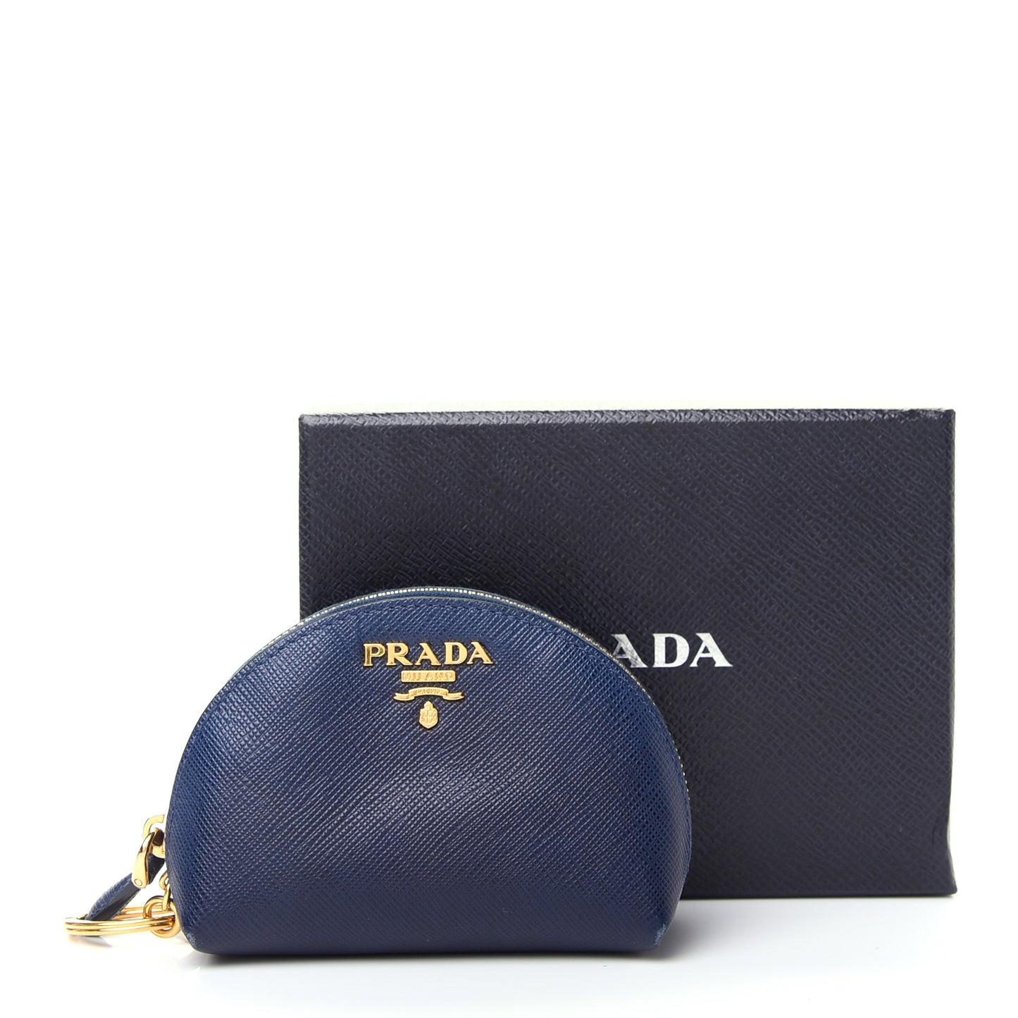 Saffiano Metal Coin Purse Bluette