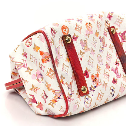 Louis Vuitton Watercolor Aquarelle Frame Speedy White 8 of 9