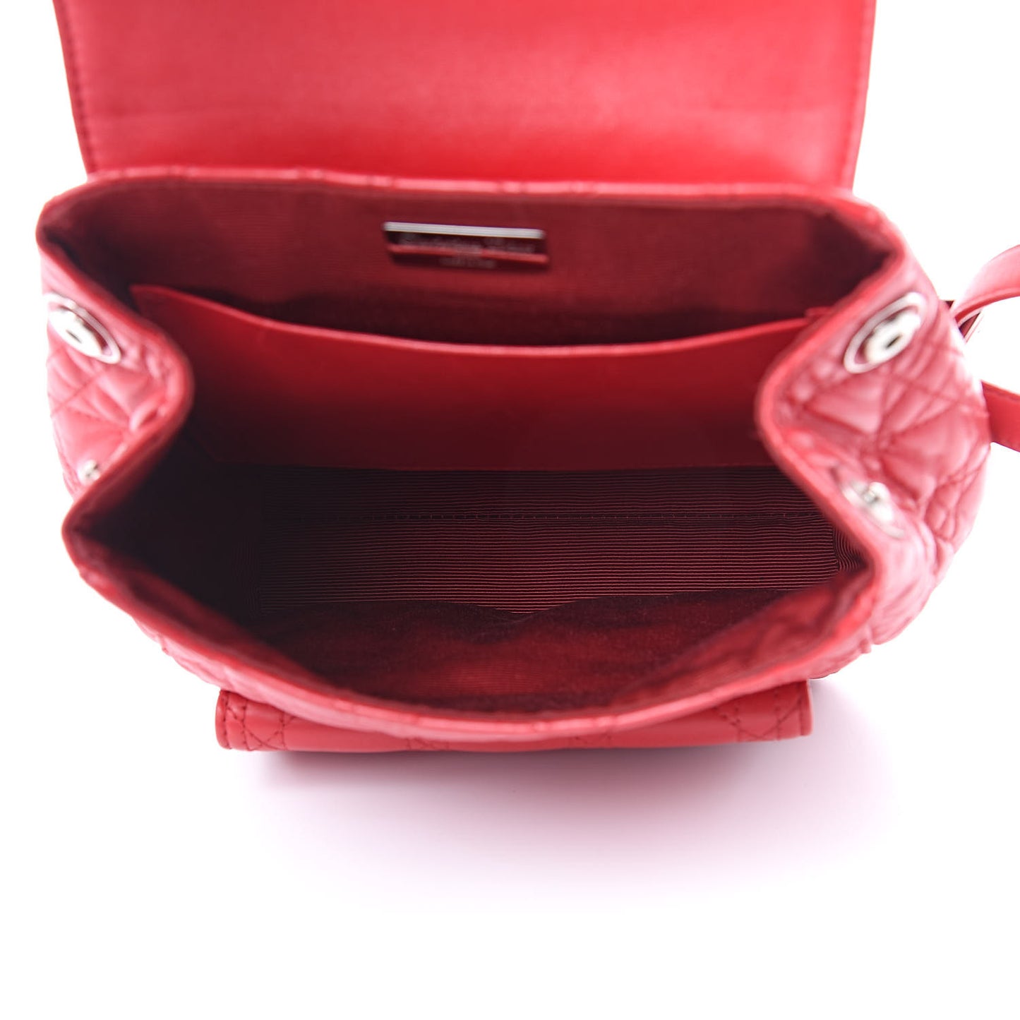 Lambskin Cannage Small Stardust Backpack Red